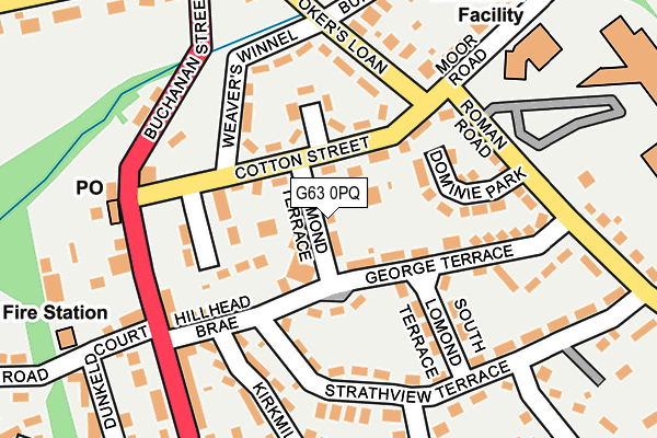 G63 0PQ map - OS OpenMap – Local (Ordnance Survey) G63 0PQ map - OS OpenMap – Local (Ordnance Survey)