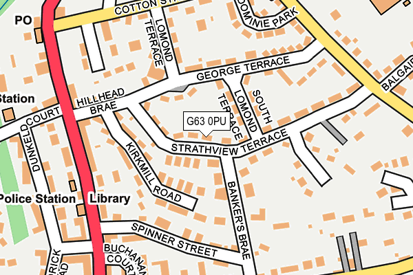 G63 0PU map - OS OpenMap – Local (Ordnance Survey) G63 0PU map - OS OpenMap – Local (Ordnance Survey)