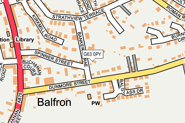 G63 0PY map - OS OpenMap – Local (Ordnance Survey) G63 0PY map - OS OpenMap – Local (Ordnance Survey)