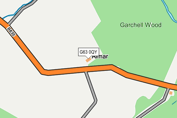 G63 0QY map - OS OpenMap – Local (Ordnance Survey) G63 0QY map - OS OpenMap – Local (Ordnance Survey)