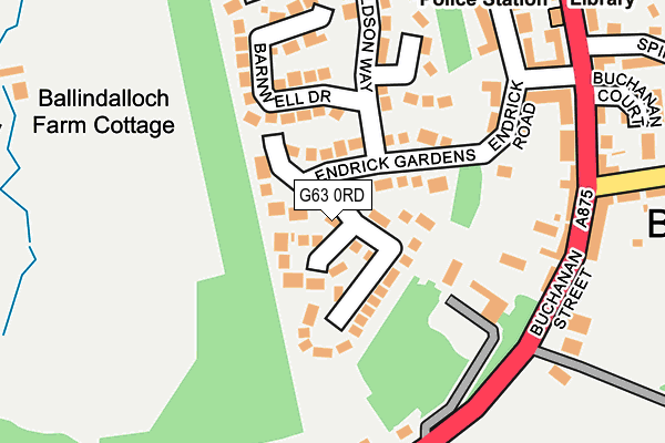G63 0RD map - OS OpenMap – Local (Ordnance Survey) G63 0RD map - OS OpenMap – Local (Ordnance Survey)