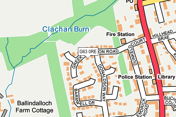 G63 0RE map - OS OpenMap – Local (Ordnance Survey) G63 0RE map - OS OpenMap – Local (Ordnance Survey)