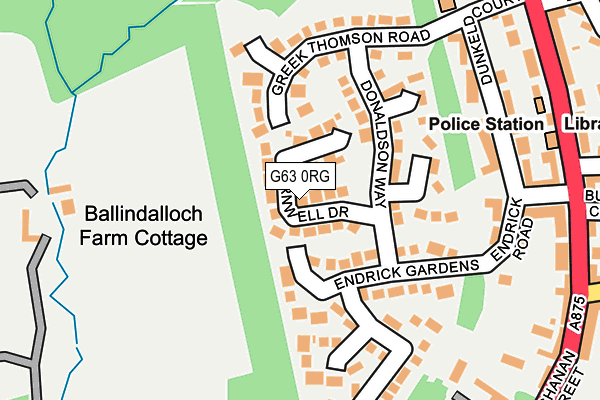 G63 0RG map - OS OpenMap – Local (Ordnance Survey) G63 0RG map - OS OpenMap – Local (Ordnance Survey)