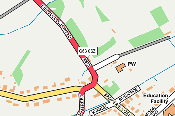 G63 0SZ map - OS OpenMap – Local (Ordnance Survey)