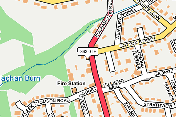 G63 0TE map - OS OpenMap – Local (Ordnance Survey) G63 0TE map - OS OpenMap – Local (Ordnance Survey)