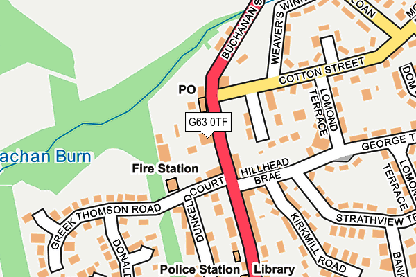 G63 0TF map - OS OpenMap – Local (Ordnance Survey) G63 0TF map - OS OpenMap – Local (Ordnance Survey)