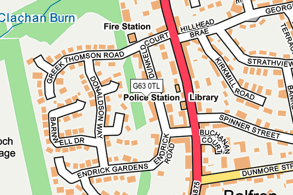 G63 0TL map - OS OpenMap – Local (Ordnance Survey) G63 0TL map - OS OpenMap – Local (Ordnance Survey)