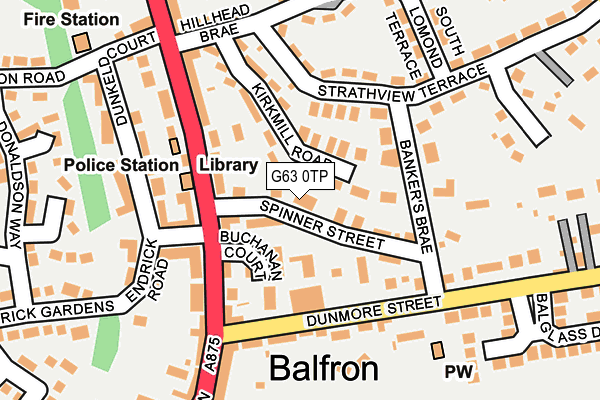 G63 0TP map - OS OpenMap – Local (Ordnance Survey) G63 0TP map - OS OpenMap – Local (Ordnance Survey)