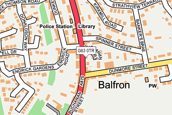 G63 0TR map - OS OpenMap – Local (Ordnance Survey) G63 0TR map - OS OpenMap – Local (Ordnance Survey)