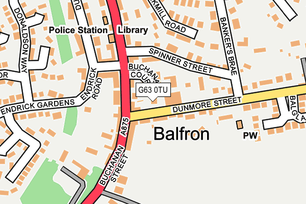 G63 0TU map - OS OpenMap – Local (Ordnance Survey) G63 0TU map - OS OpenMap – Local (Ordnance Survey)