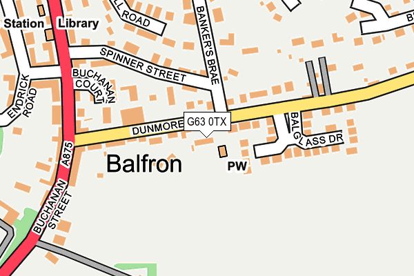 G63 0TX map - OS OpenMap – Local (Ordnance Survey) G63 0TX map - OS OpenMap – Local (Ordnance Survey)