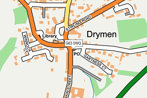 G63 0WQ map - OS OpenMap – Local (Ordnance Survey)