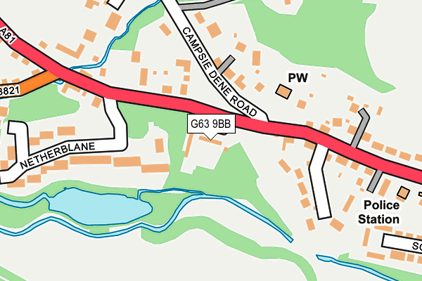 G63 9BB map - OS OpenMap – Local (Ordnance Survey) G63 9BB map - OS OpenMap – Local (Ordnance Survey)