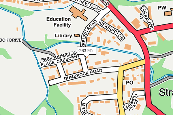 G63 9DJ map - OS OpenMap – Local (Ordnance Survey) G63 9DJ map - OS OpenMap – Local (Ordnance Survey)