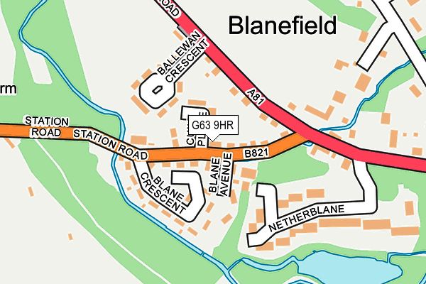 G63 9HR map - OS OpenMap – Local (Ordnance Survey) G63 9HR map - OS OpenMap – Local (Ordnance Survey)