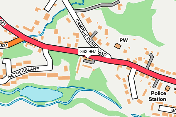 G63 9HZ map - OS OpenMap – Local (Ordnance Survey) G63 9HZ map - OS OpenMap – Local (Ordnance Survey)