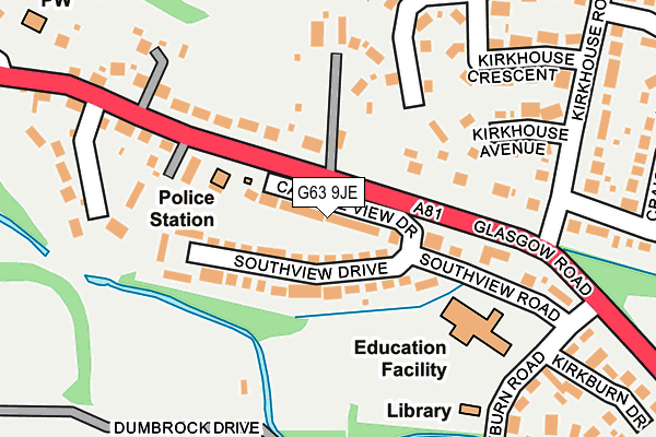 G63 9JE map - OS OpenMap – Local (Ordnance Survey) G63 9JE map - OS OpenMap – Local (Ordnance Survey)