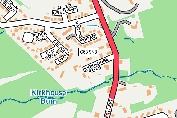 G63 9NB map - OS OpenMap – Local (Ordnance Survey) G63 9NB map - OS OpenMap – Local (Ordnance Survey)