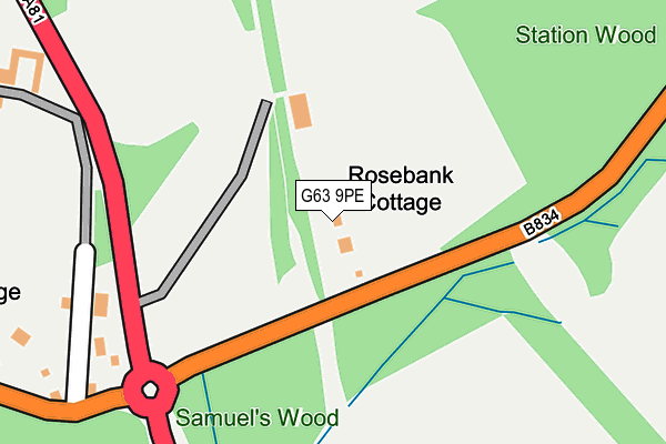 G63 9PE map - OS OpenMap – Local (Ordnance Survey) G63 9PE map - OS OpenMap – Local (Ordnance Survey)