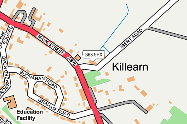 G63 9PX map - OS OpenMap – Local (Ordnance Survey) G63 9PX map - OS OpenMap – Local (Ordnance Survey)