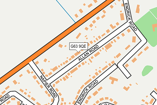 G63 9QE map - OS OpenMap – Local (Ordnance Survey) G63 9QE map - OS OpenMap – Local (Ordnance Survey)
