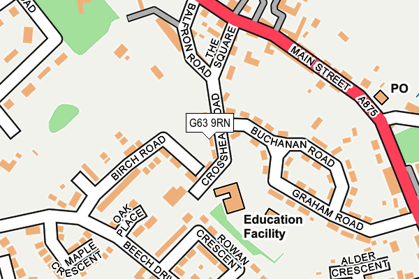G63 9RN map - OS OpenMap – Local (Ordnance Survey) G63 9RN map - OS OpenMap – Local (Ordnance Survey)