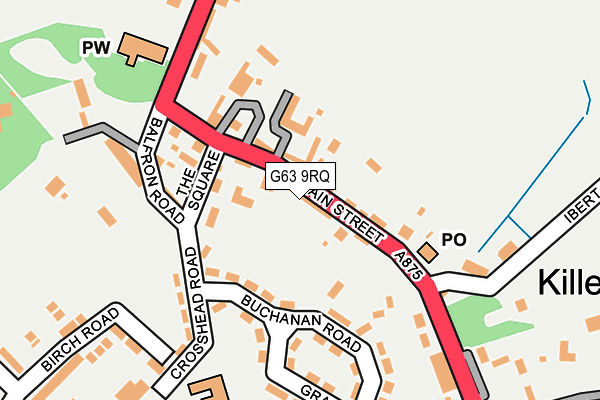G63 9RQ map - OS OpenMap – Local (Ordnance Survey) G63 9RQ map - OS OpenMap – Local (Ordnance Survey)