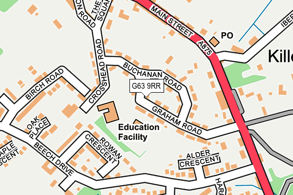 G63 9RR map - OS OpenMap – Local (Ordnance Survey) G63 9RR map - OS OpenMap – Local (Ordnance Survey)