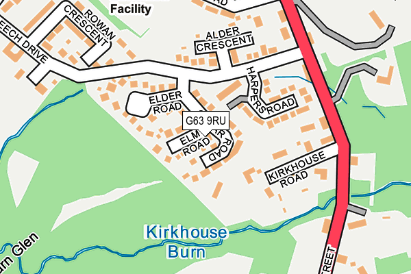 G63 9RU map - OS OpenMap – Local (Ordnance Survey) G63 9RU map - OS OpenMap – Local (Ordnance Survey)