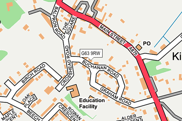 G63 9RW map - OS OpenMap – Local (Ordnance Survey) G63 9RW map - OS OpenMap – Local (Ordnance Survey)