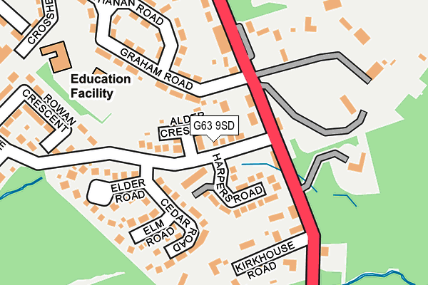 G63 9SD map - OS OpenMap – Local (Ordnance Survey) G63 9SD map - OS OpenMap – Local (Ordnance Survey)