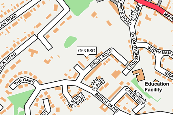 G63 9SG map - OS OpenMap – Local (Ordnance Survey) G63 9SG map - OS OpenMap – Local (Ordnance Survey)