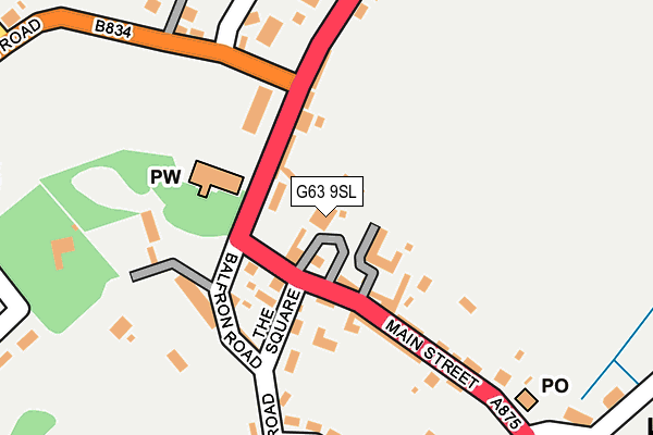 G63 9SL map - OS OpenMap – Local (Ordnance Survey) G63 9SL map - OS OpenMap – Local (Ordnance Survey)