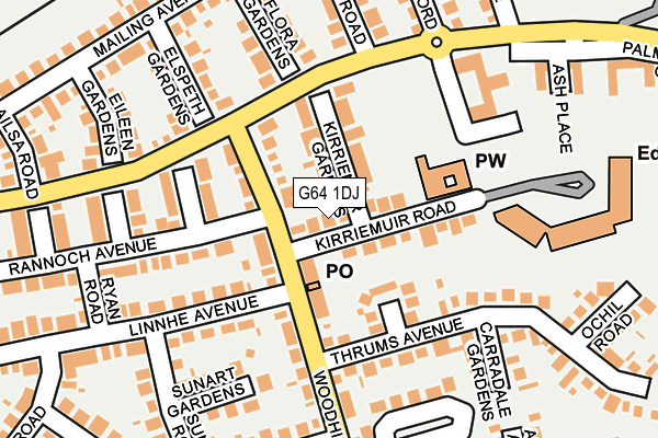 G64 1DJ map - OS OpenMap – Local (Ordnance Survey) G64 1DJ map - OS OpenMap – Local (Ordnance Survey)