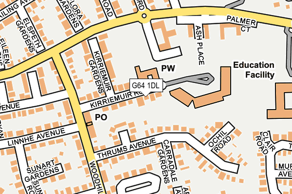 G64 1DL map - OS OpenMap – Local (Ordnance Survey) G64 1DL map - OS OpenMap – Local (Ordnance Survey)