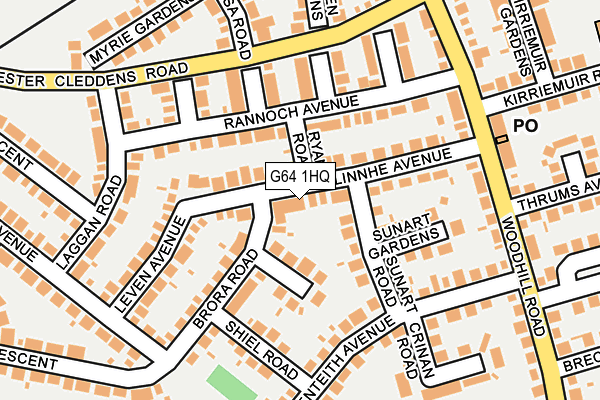 G64 1HQ map - OS OpenMap – Local (Ordnance Survey) G64 1HQ map - OS OpenMap – Local (Ordnance Survey)