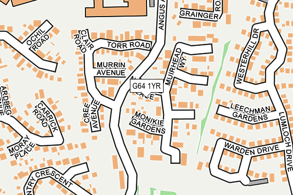 G64 1YR map - OS OpenMap – Local (Ordnance Survey)