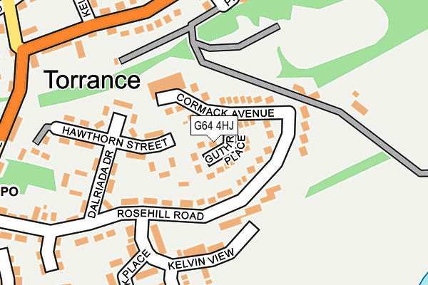 G64 4HJ map - OS OpenMap – Local (Ordnance Survey)