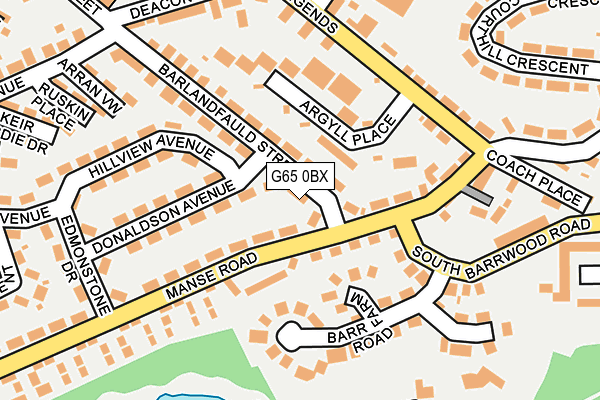 G65 0BX map - OS OpenMap – Local (Ordnance Survey) G65 0BX map - OS OpenMap – Local (Ordnance Survey)