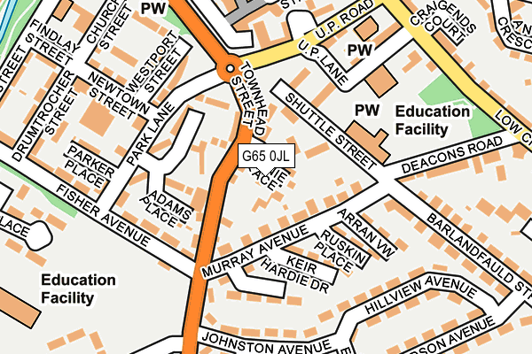 G65 0JL map - OS OpenMap – Local (Ordnance Survey)
