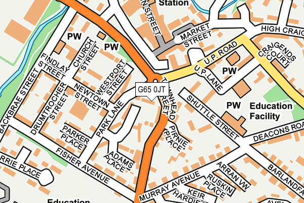 G65 0JT map - OS OpenMap – Local (Ordnance Survey)