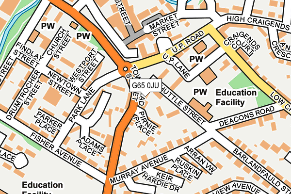 G65 0JU map - OS OpenMap – Local (Ordnance Survey)