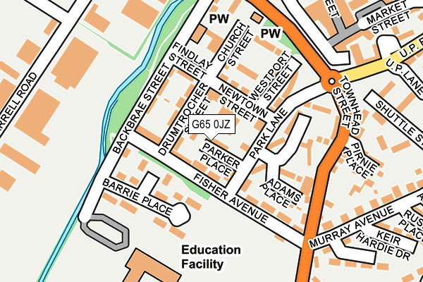 G65 0JZ map - OS OpenMap – Local (Ordnance Survey)