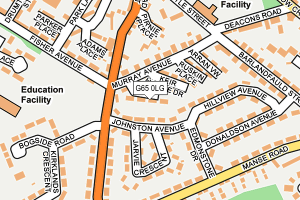 G65 0LG map - OS OpenMap – Local (Ordnance Survey) G65 0LG map - OS OpenMap – Local (Ordnance Survey)