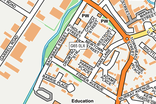 G65 0LX map - OS OpenMap – Local (Ordnance Survey) G65 0LX map - OS OpenMap – Local (Ordnance Survey)