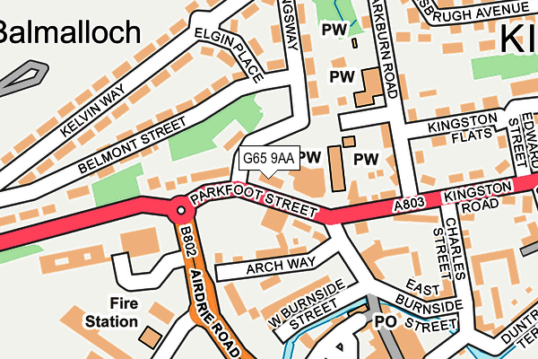 G65 9AA map - OS OpenMap – Local (Ordnance Survey) G65 9AA map - OS OpenMap – Local (Ordnance Survey)
