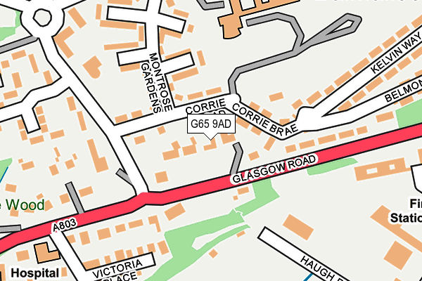 G65 9AD map - OS OpenMap – Local (Ordnance Survey) G65 9AD map - OS OpenMap – Local (Ordnance Survey)