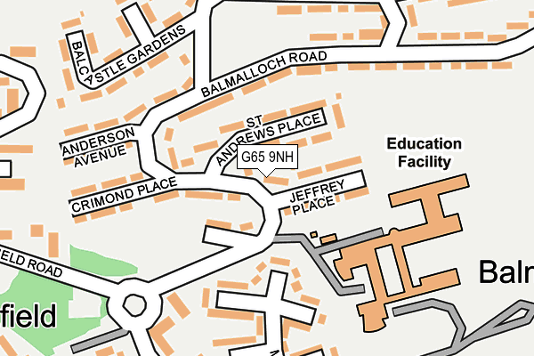 G65 9NH map - OS OpenMap – Local (Ordnance Survey) G65 9NH map - OS OpenMap – Local (Ordnance Survey)