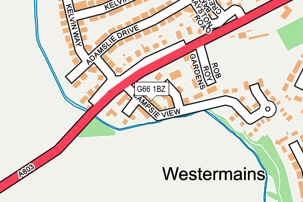 G66 1BZ map - OS OpenMap – Local (Ordnance Survey) G66 1BZ map - OS OpenMap – Local (Ordnance Survey)