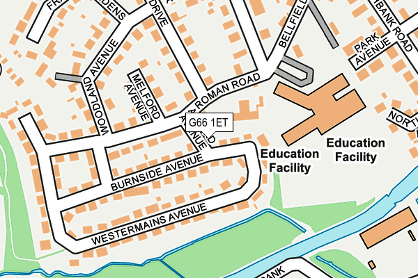 G66 1ET map - OS OpenMap – Local (Ordnance Survey)